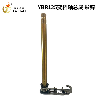 YBR125变档轴总成-彩锌1